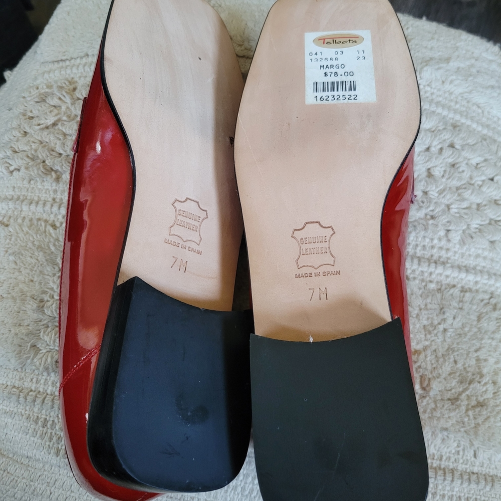 Talbots Red Patent Leather Loafers - Picture 5 of 5
